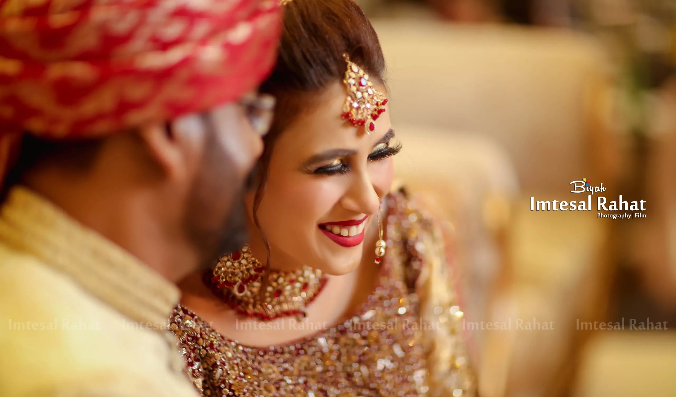 Bride Wearing Beautiful Smile on Her Face on Her Big Wedding Day